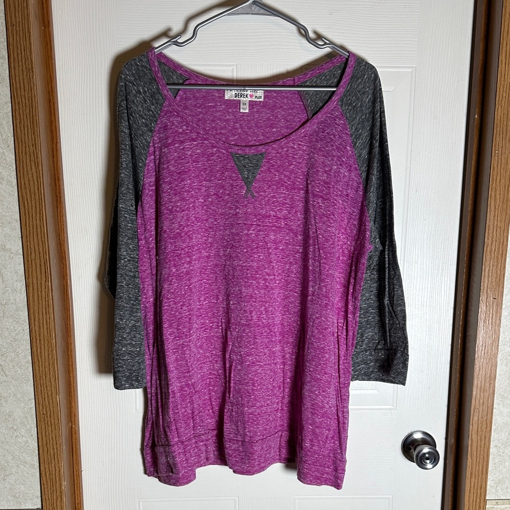 Derek Heart Pink Long Sleeve Top